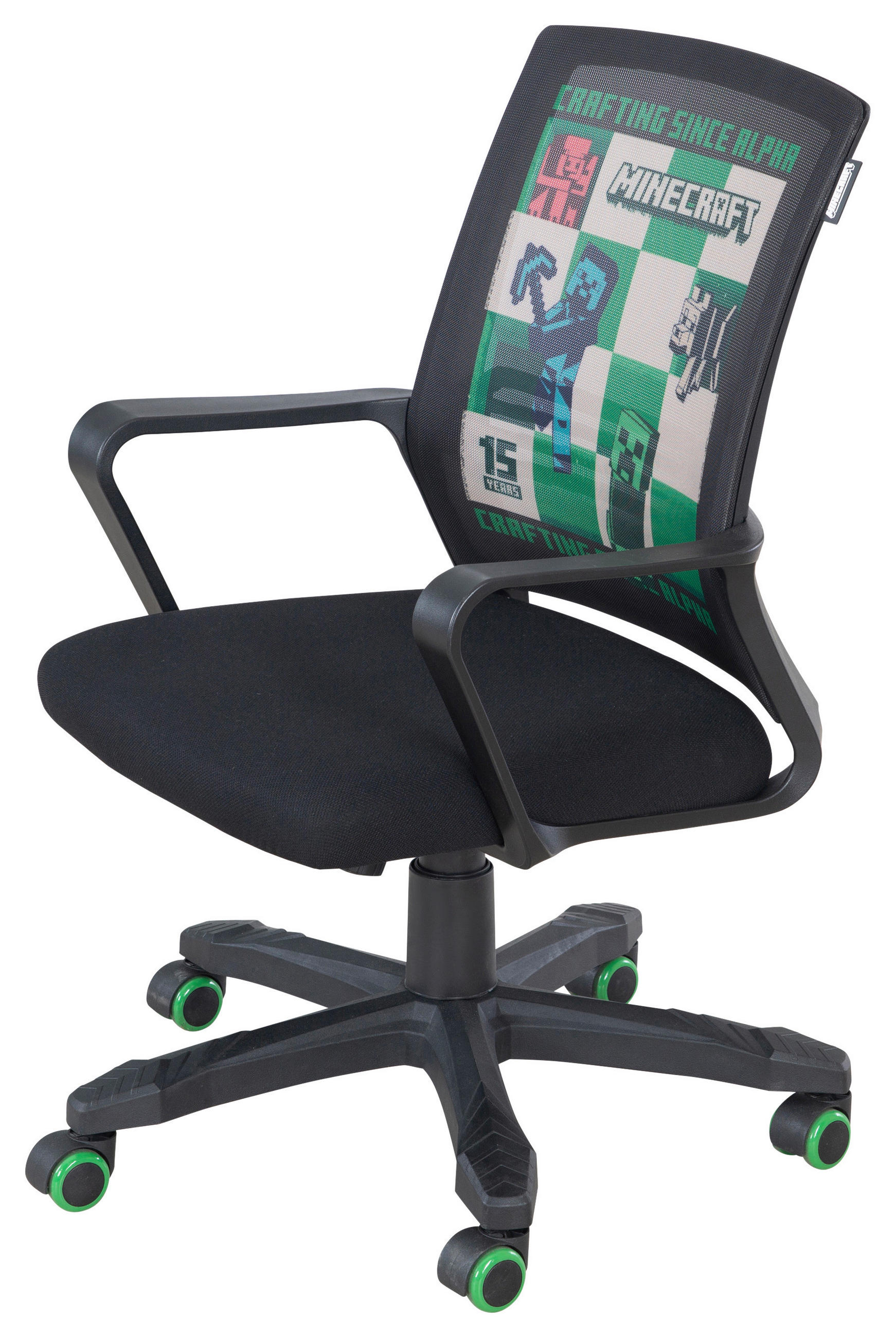 DREHSTUHL Schwarz  - Schwarz, MODERN, Kunststoff/Textil (63/92/111,5/60cm) - Minecraft