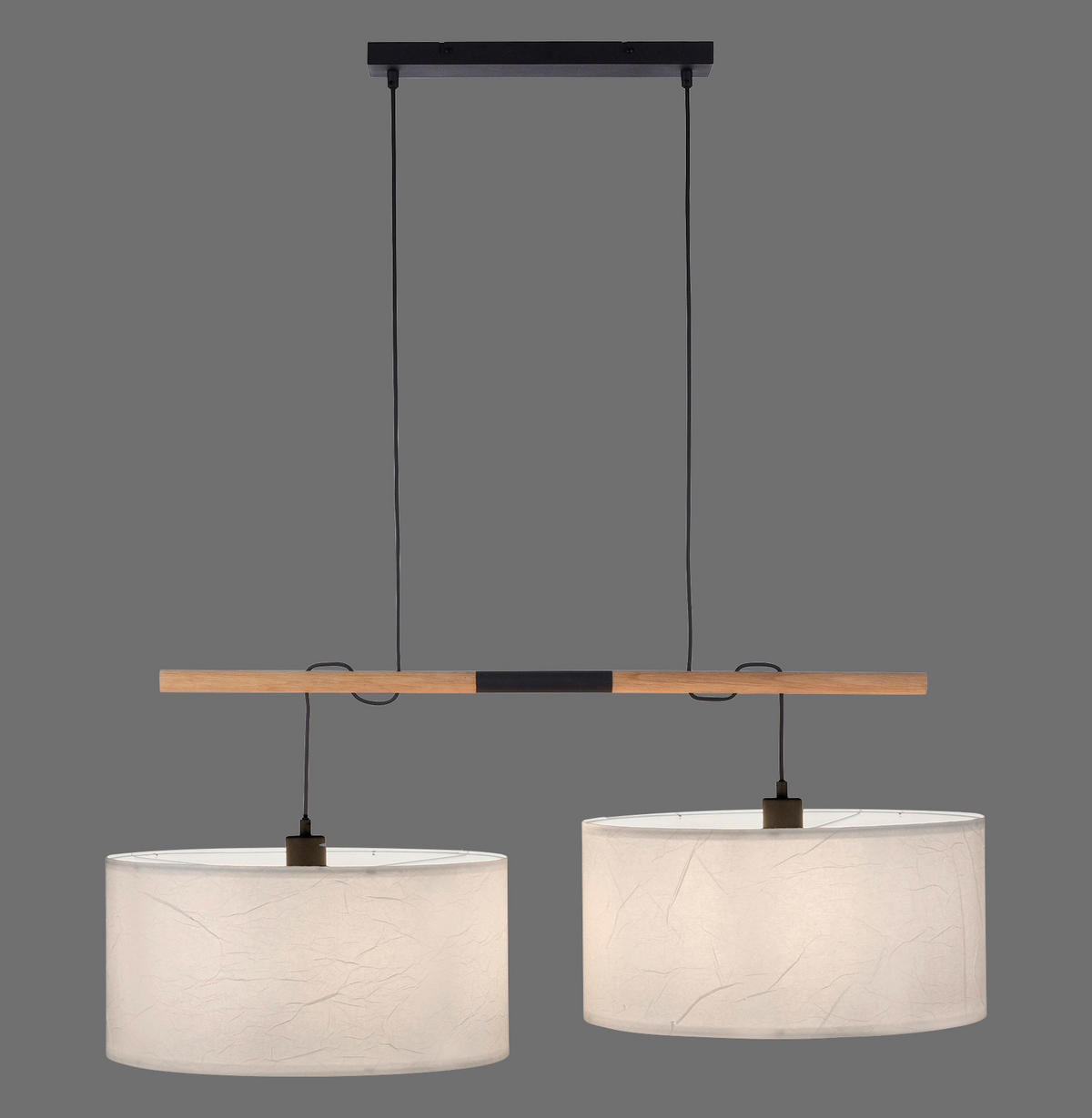 HÄNGELEUCHTE Sofie 107/44/120 cm   - Weiß, Natur, Papier/Metall (107/44/120cm)