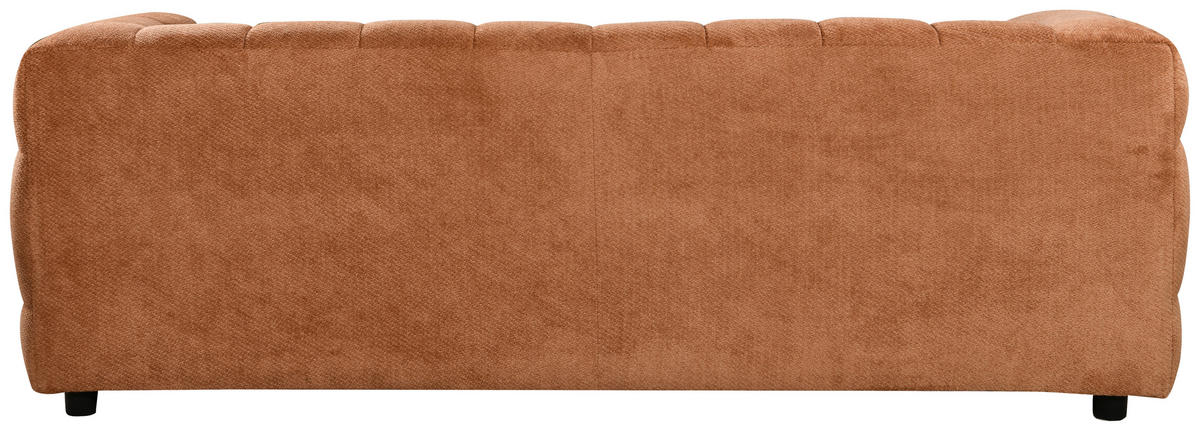 3-SITZER-SOFA Struktur Rostfarben  - Rostfarben/Schwarz, Design, Holz/Kunststoff (218/71/90cm) - Carryhome