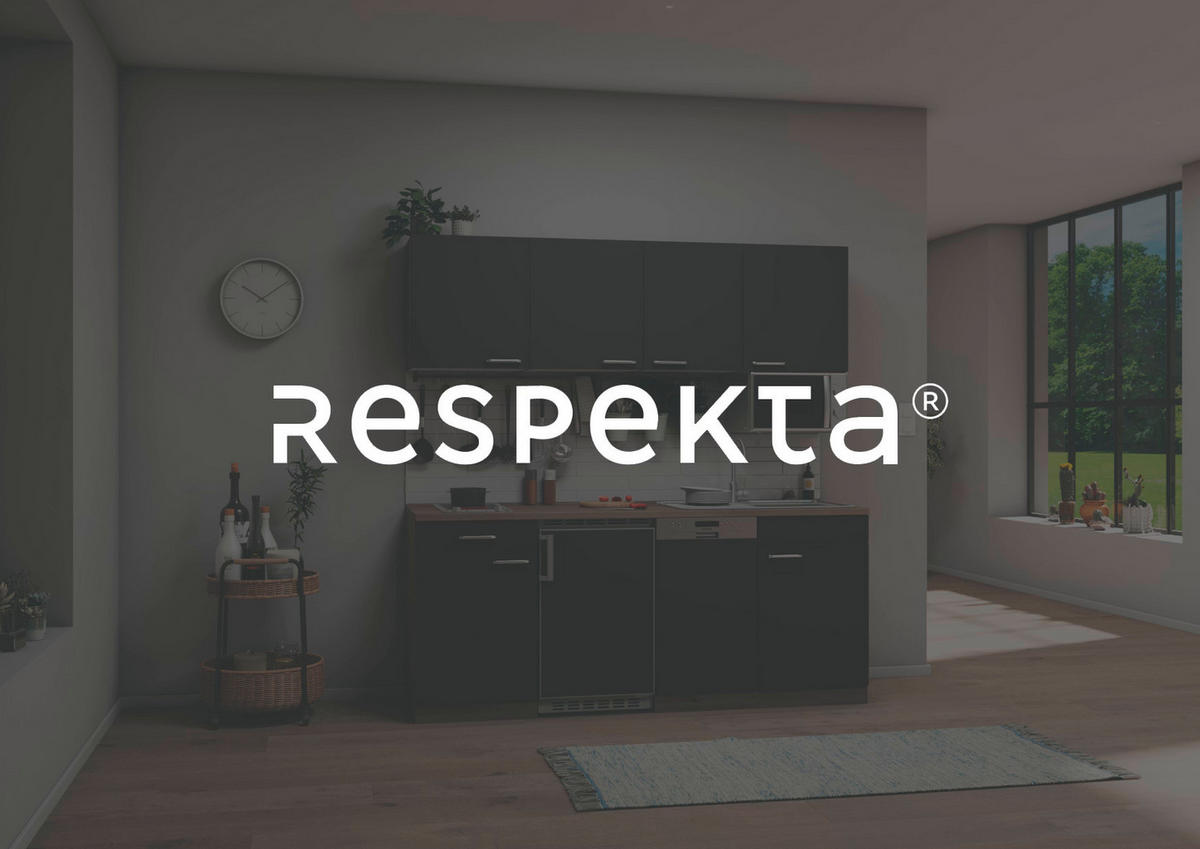 KÜCHENBLOCK 195 cm   in Weiß, Eichefarben  - Eichefarben/Weiß, Basics, Holzwerkstoff (195cm) - Respekta