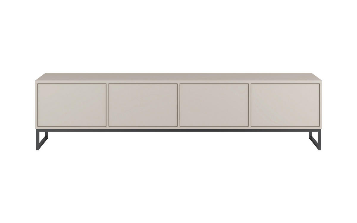 LOWBOARD Alto 208,5/50,9/36,5 cm  stehend  - Kaschmir/Schwarz, Design, Holzwerkstoff/Metall (208,5/50,9/36,5cm) - MID.YOU