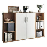 AKTENSCHRANK 173/114/33 cm  - Weiß/Sonoma Eiche, MODERN, Holzwerkstoff (173/114/33cm) - MID.YOU