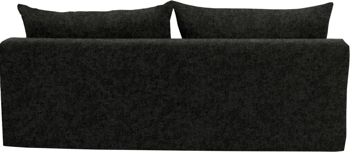 SCHLAFSOFA in Velours Dunkelgrün  - Dunkelgrün/Schwarz, Design, Holz/Textil (213/89/105cm) - Novel