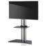 TV-RACK Schwarz, Silberfarben - Silberfarben/Schwarz, KONVENTIONELL, Glas/Metall (111/80/40cm) TV-RACK Schwarz, Silberfarben - Silberfarben/Schwarz, KONVENTIONELL, Glas/Metall (111/80/40cm)