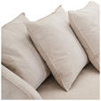ECKSOFA Beige Chenille  inkl. Rückenkissen, Rücken echt  - Beige/Buchefarben, KONVENTIONELL, Holz/Textil (276/162cm) - Carryhome