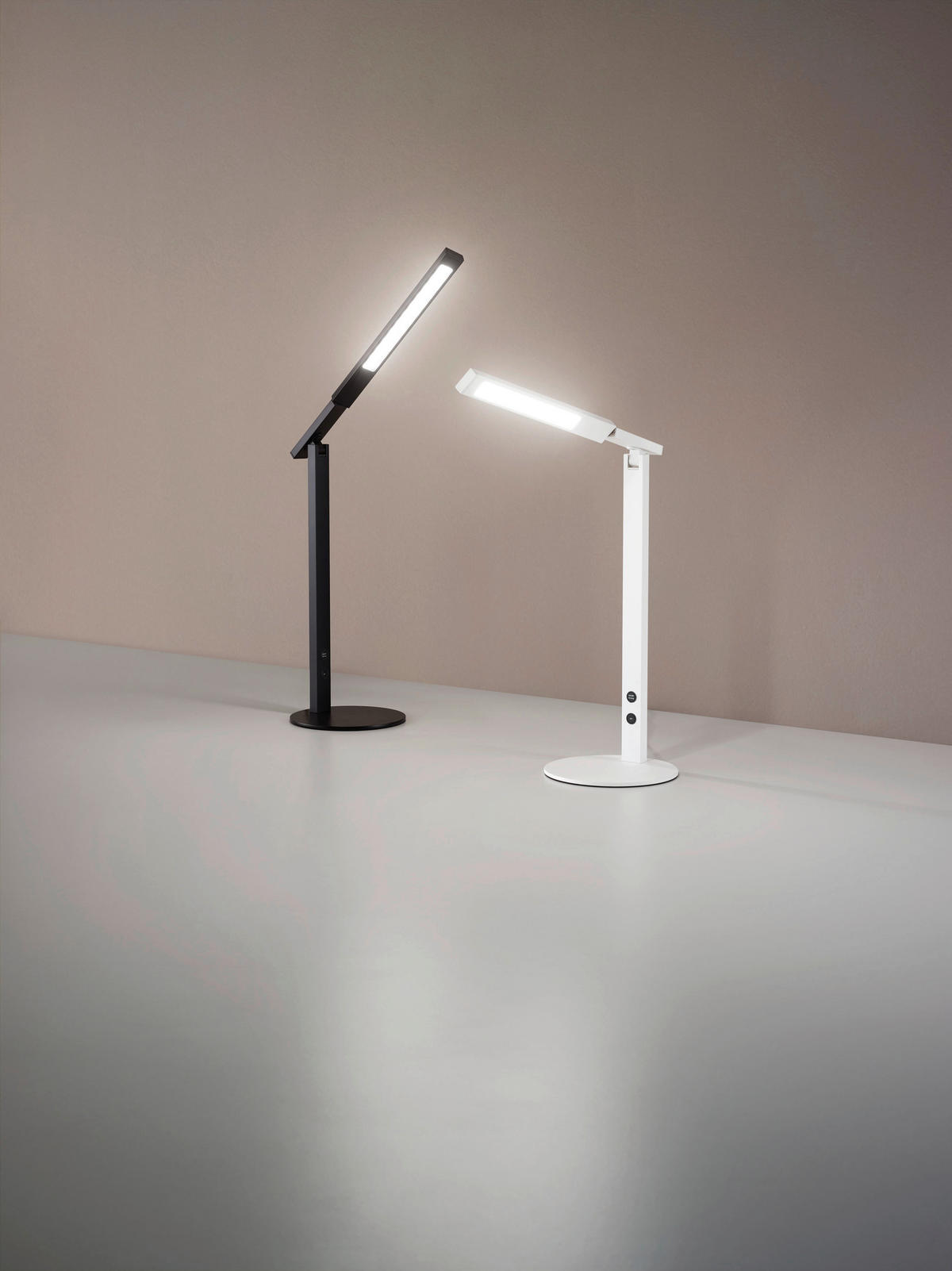 SCHREIBTISCHLEUCHTE 38/69 cm   - Weiß, Basics, Metall (38/69cm) - Fabas Luce