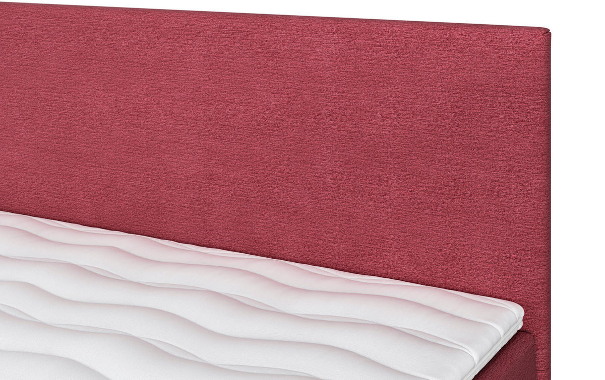 BOXBETT 180/200 cm  in Beere  - Beere/Schwarz, Modern, Holzwerkstoff/Textil (180/200cm) - MID.YOU