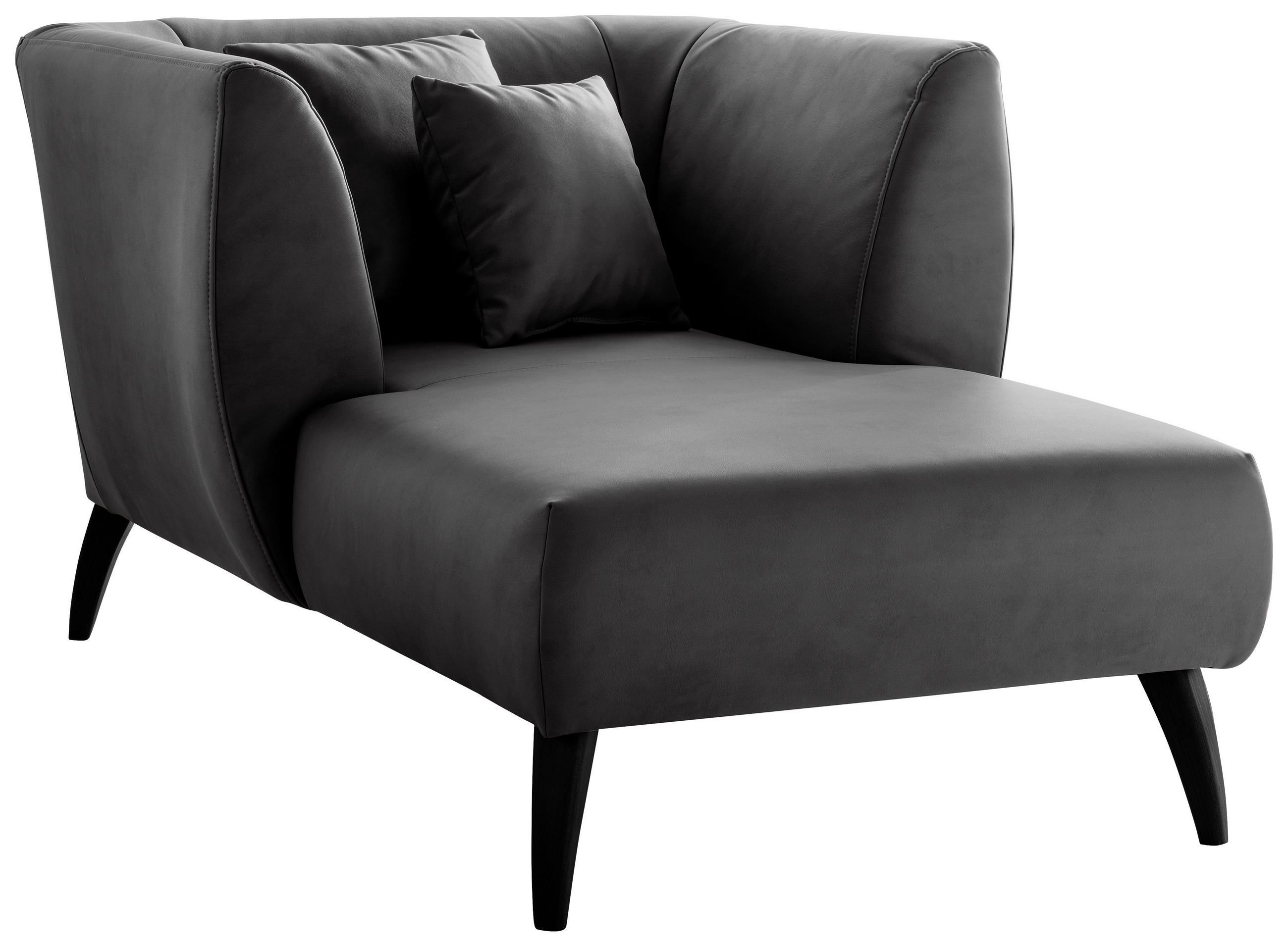 XXL-SESSEL Lederlook Schwarz    - Schwarz, MODERN, Holz/Textil (108/84/155cm) - Livetastic