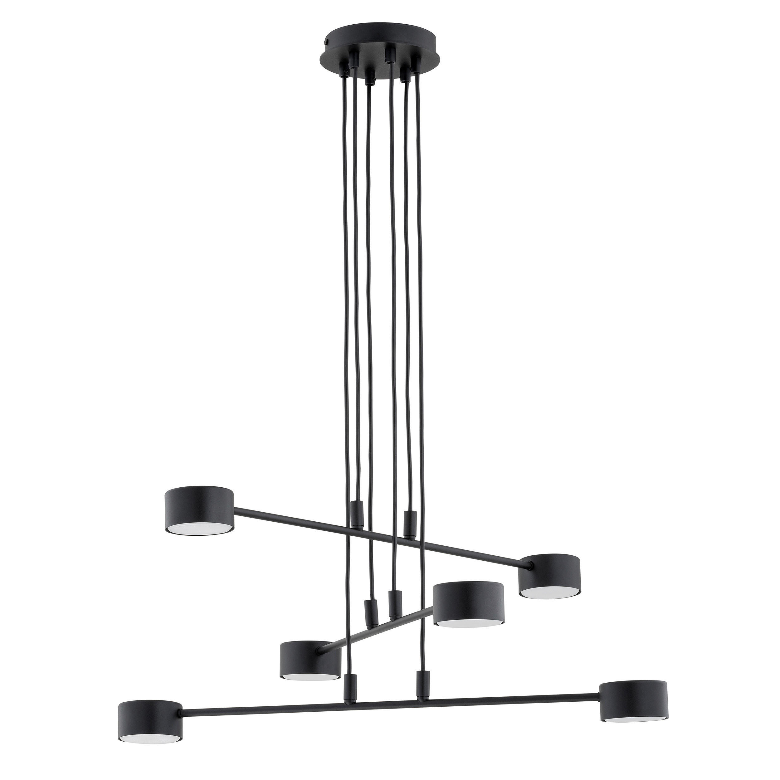 XXXLutz Hängeleuchte Modus Schwarz 70x100x70 cm