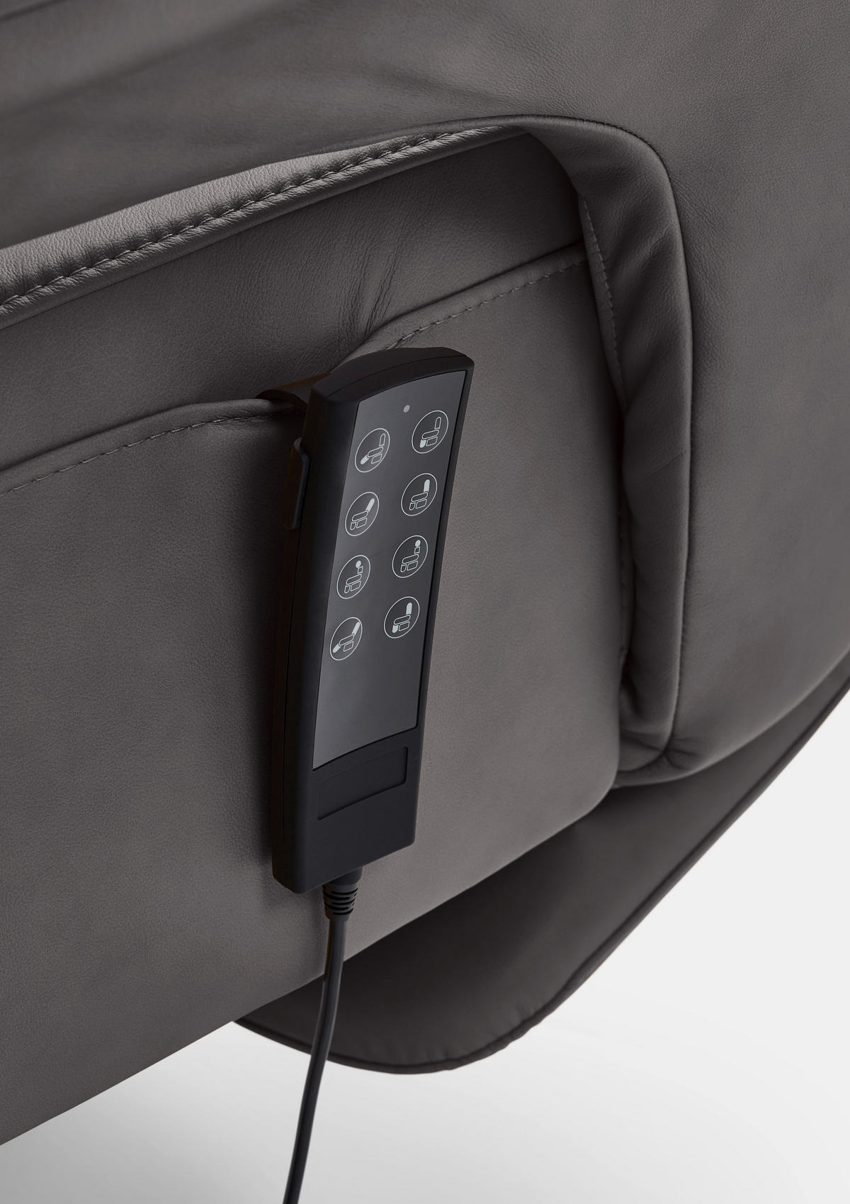 RELAXSESSEL in Leder Dunkelbraun  - Dunkelbraun/Schwarz, Design, Leder/Metall (83/123/87cm) - Valdera