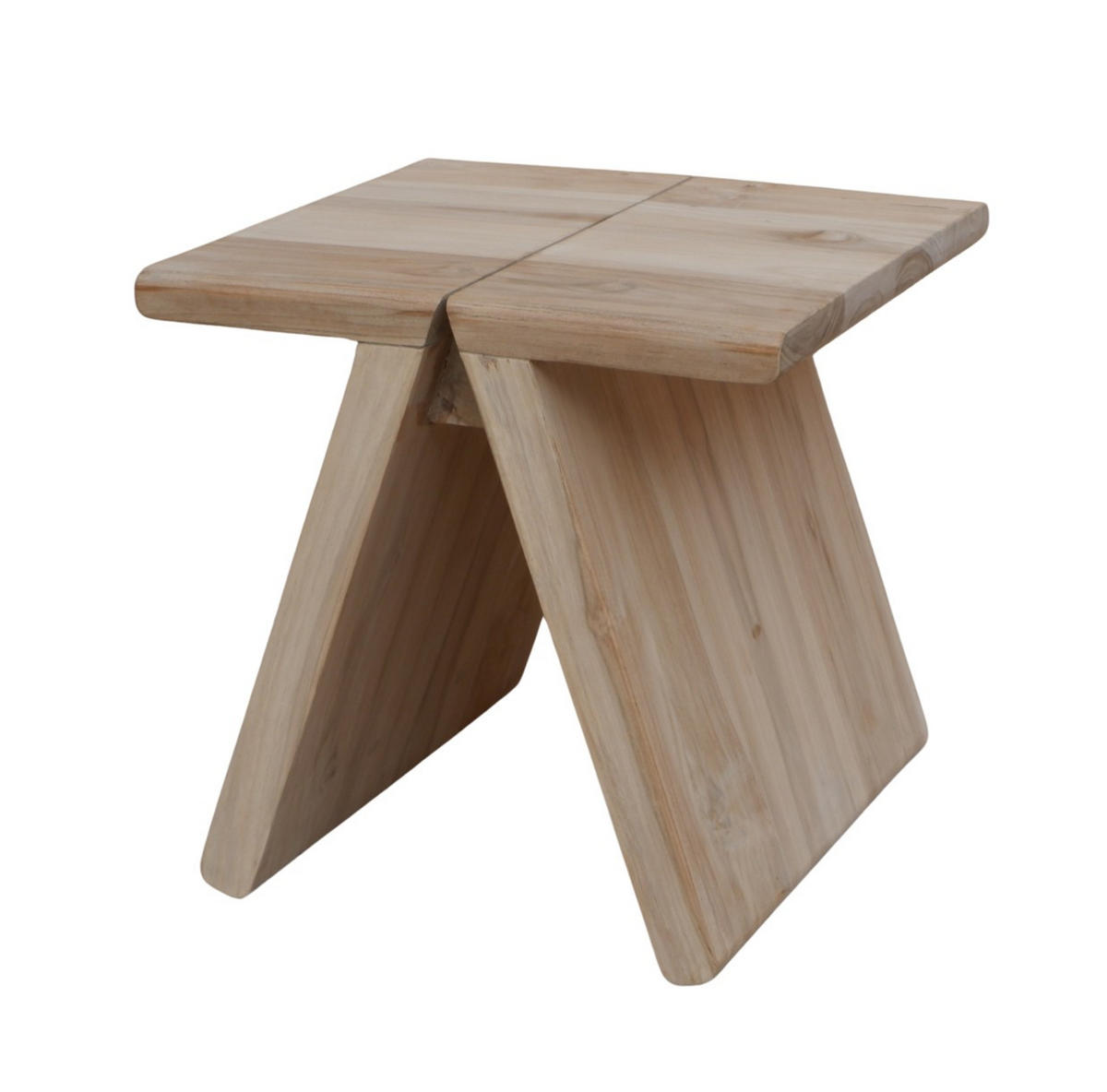 HOCKER Mindiholz Naturfarben  - Naturfarben, Design, Holz (40/40/40cm) - Livetastic