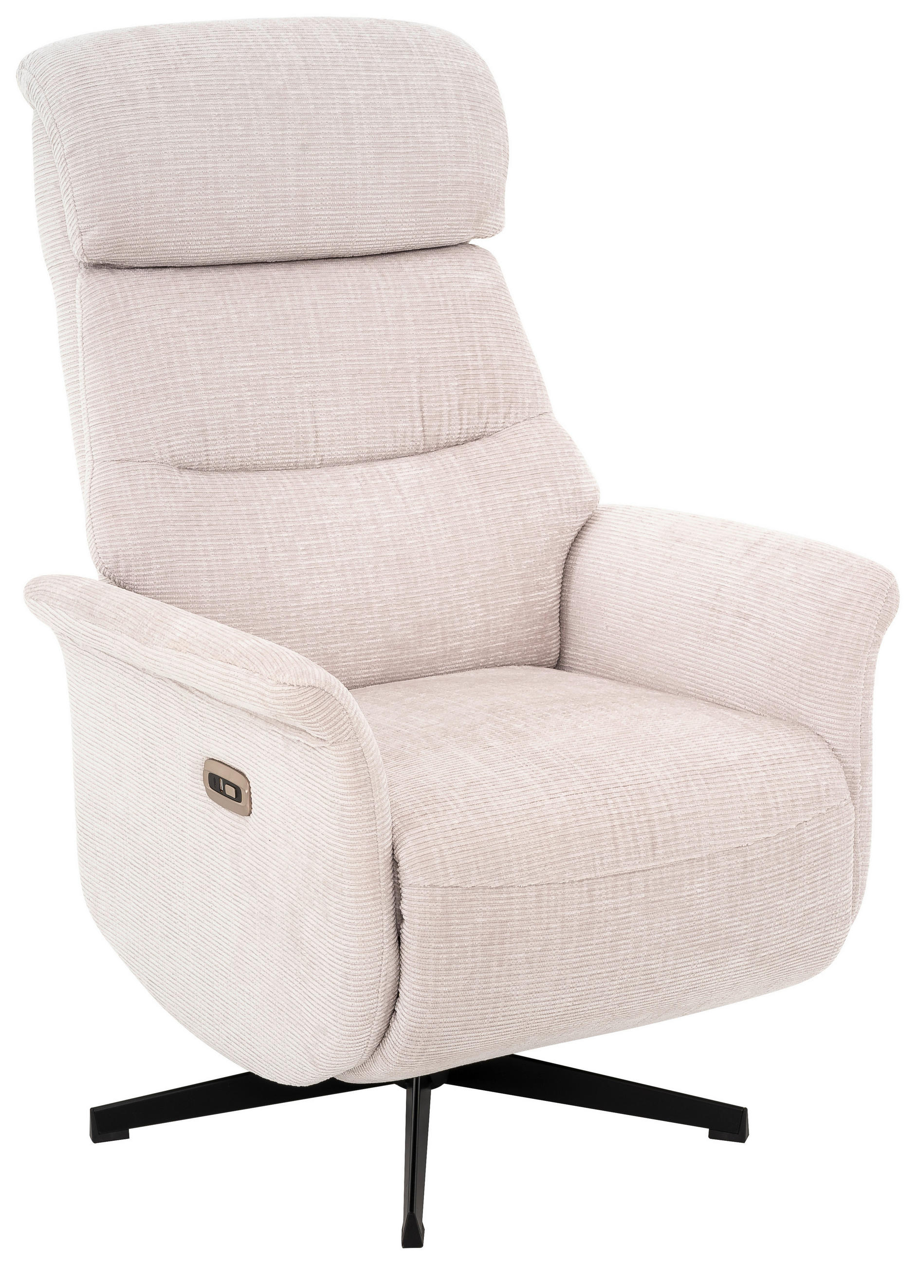 Relaxsessel Manila Chenille Silber, B: 73 cm