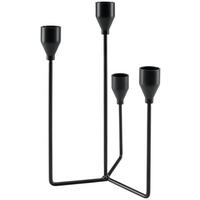 GYERTYATARTÓ - fekete, Natur, fém (15,5/25/13cm) - Ambia Home
