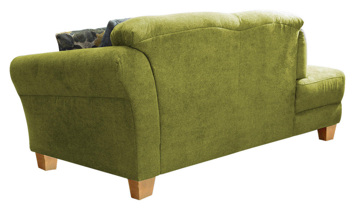 RÉCAMIERE in Flachgewebe Grün  - Naturfarben/Grün, Konventionell, Holz/Textil (194/84/91cm) - Sit & More