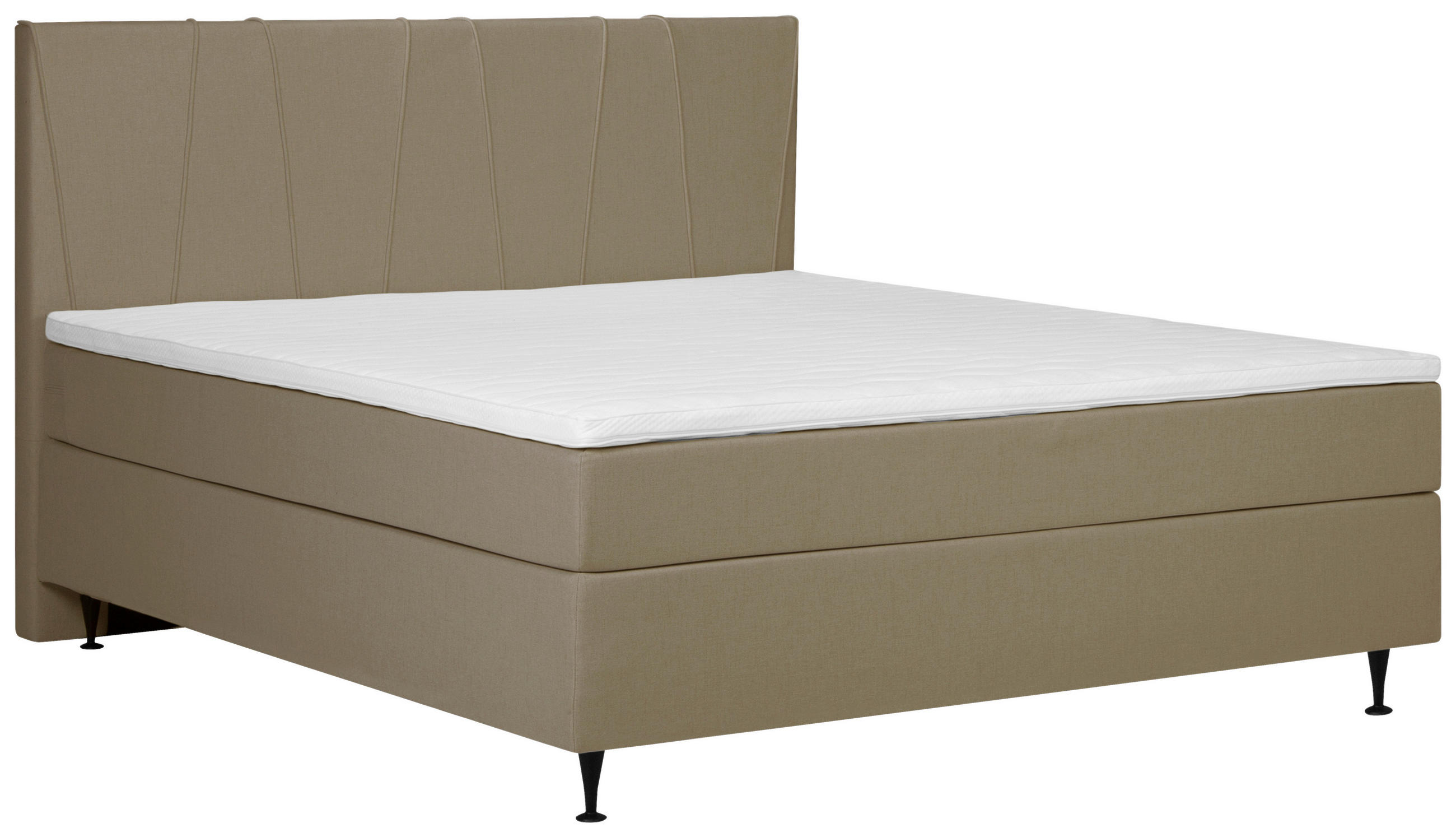 BOXSPRINGBETT 140/200 cm  in Braun  - Schwarz/Braun, Modern, Textil (140/200cm) - MID.YOU