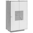 SCHUHSCHRANK 72/112/37 cm  - Eichefarben/Anthrazit, MODERN, Glas/Holz (72/112/37cm) - Linea Natura