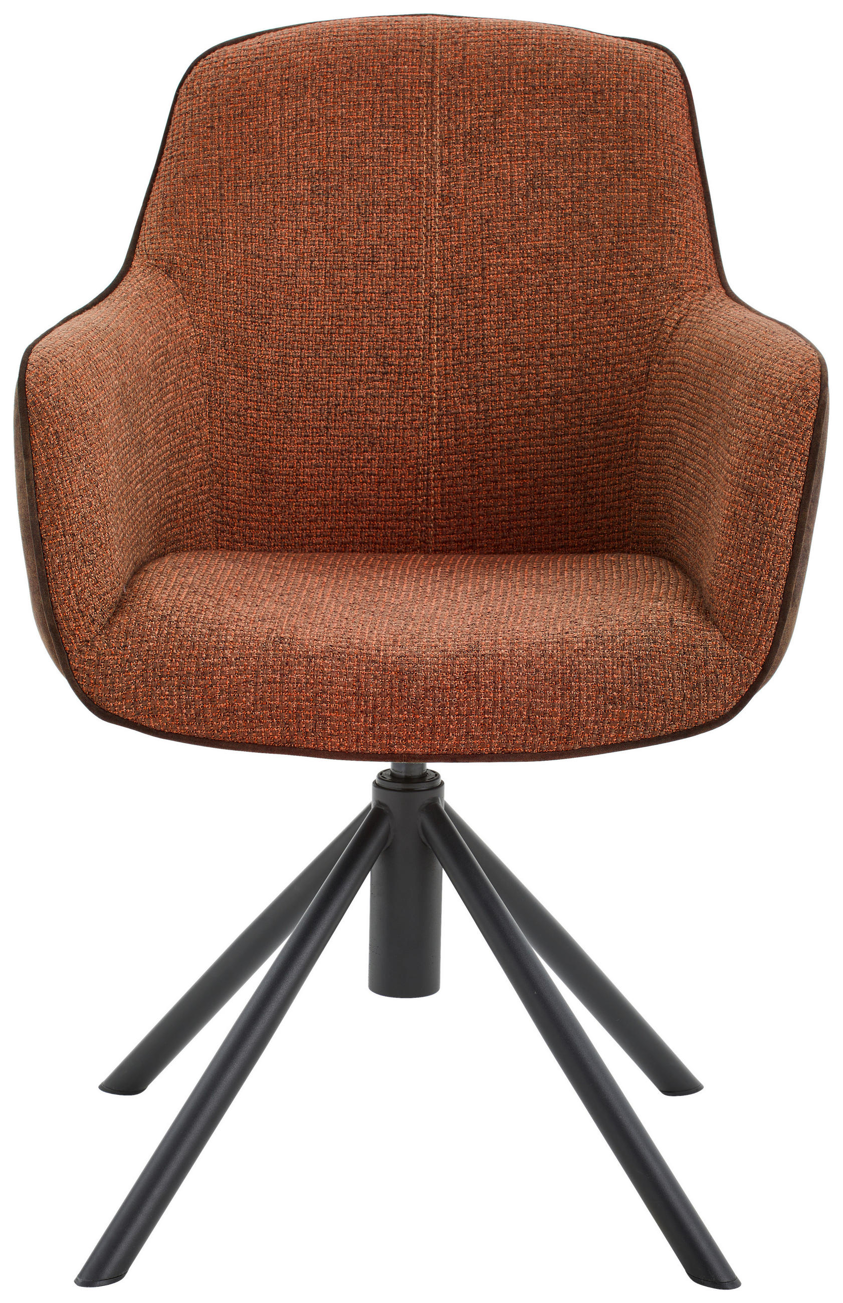 STOL MED ARMSTÖD järn flatväv  - svart/rostfärgad, Design, metall/textil (60/88/64cm) - MID.YOU