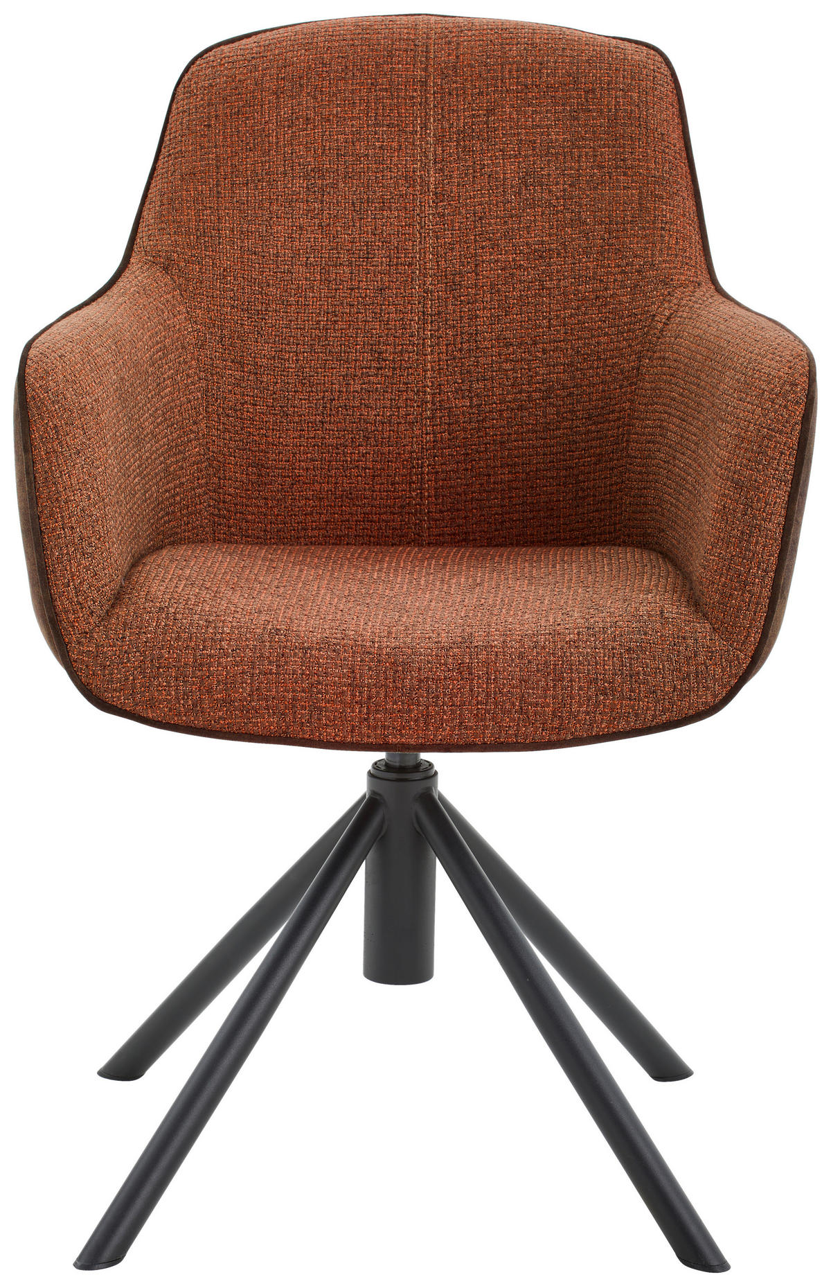 ARMLEHNSTUHL  in Eisen Flachgewebe  - Rostfarben/Schwarz, Design, Textil/Metall (60/88/64cm) - Novel