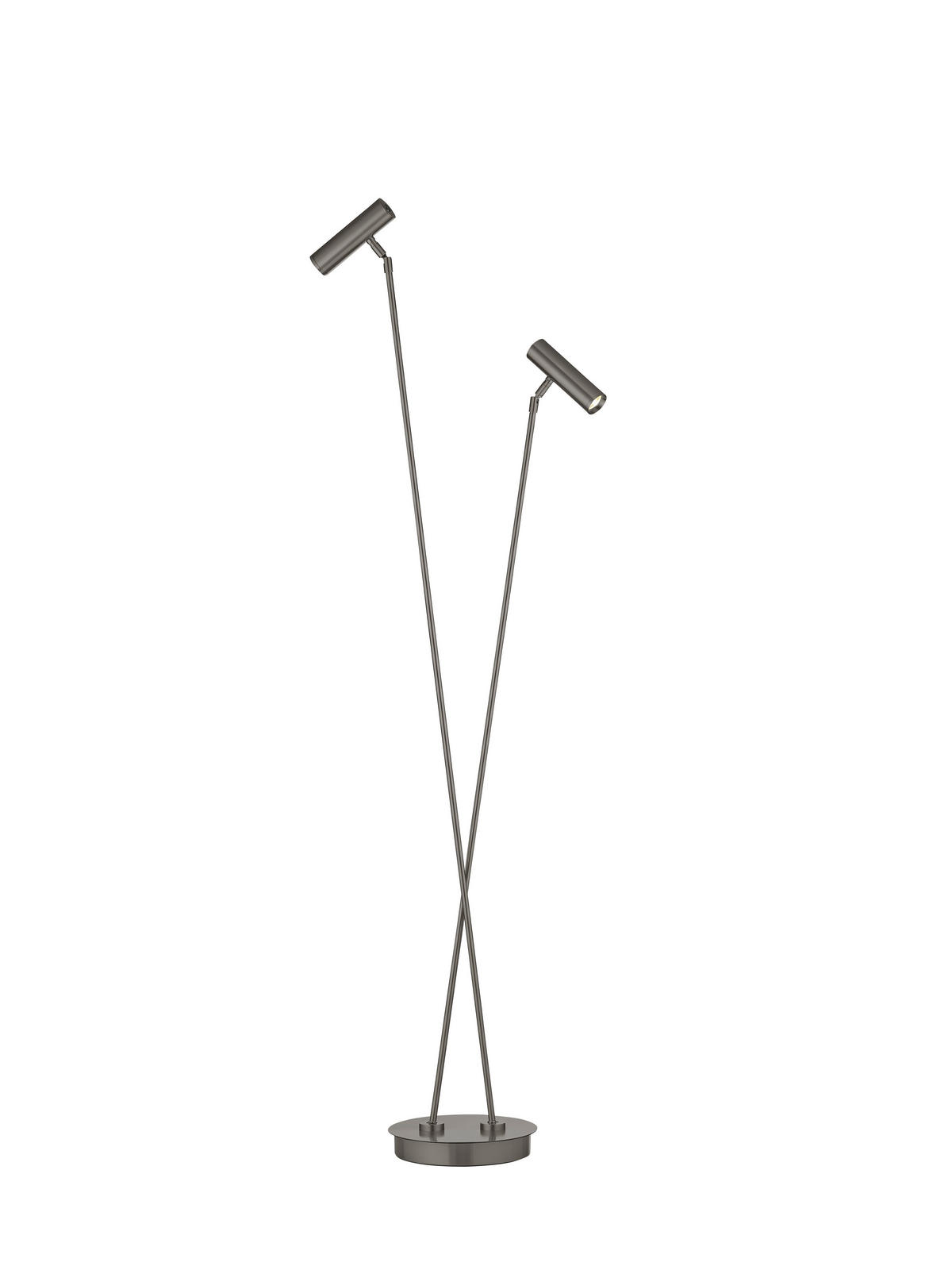 LED-STEHLEUCHTE Tom Pro 95.8/137 cm   - Bronzefarben, MODERN, Metall (95.8/137cm) - Hell