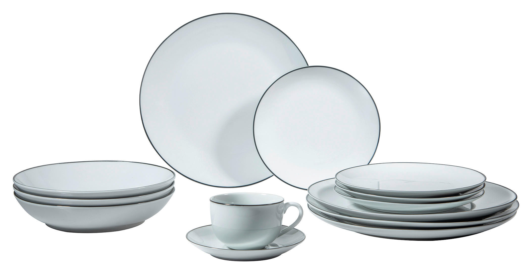 KOMBISERVICE Weiß 30-teilig  - Weiß, LIFESTYLE, Keramik (62/36/26cm)