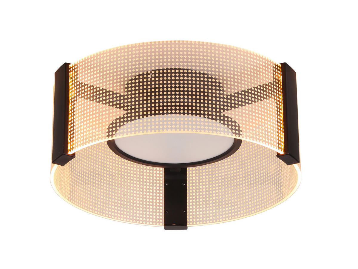 LED-DECKENLEUCHTE 40/16.5 cm   - Transparent/Weiß, Design, Kunststoff/Metall (40/16.5cm) - Novel