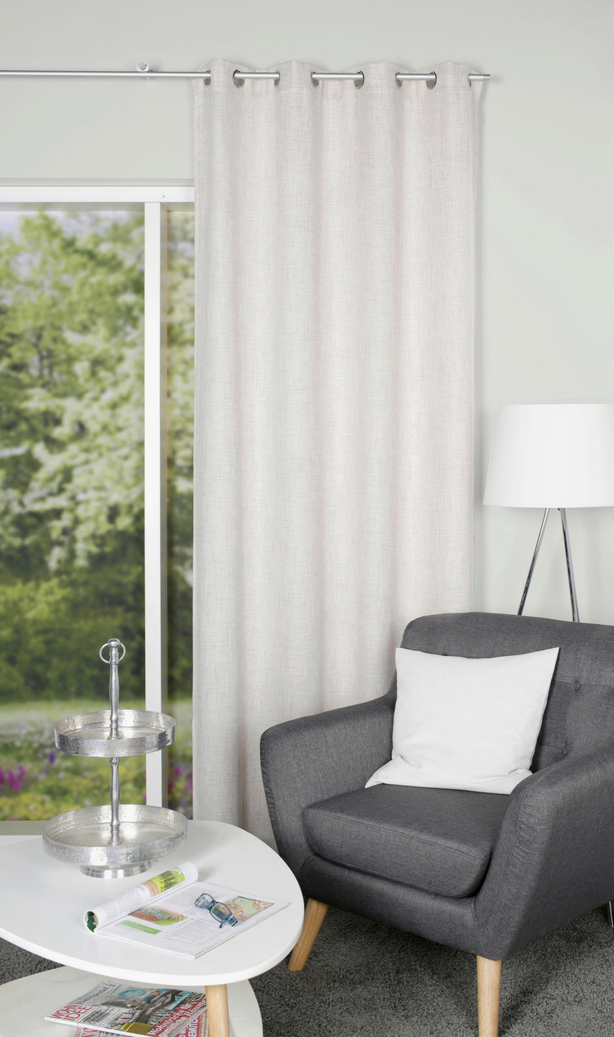 ÖSENVORHANG blickdicht  - Naturfarben, Basics, Textil (140/245cm) - Schmidt W. Gmbh
