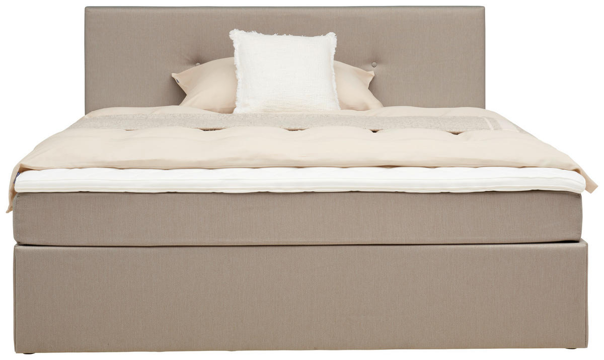 BOXBETT 160/200 cm  in Sandfarben  - Sandfarben/Schwarz, Konventionell, Holz/Kunststoff (160/200cm) - P & B