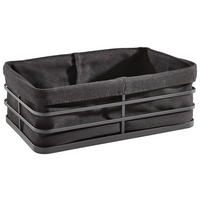 BROTKORB  27/17,5/9 cm  - Schwarz, Basics, Textil/Metall (27/17,5/9cm) - Homeware Profession.