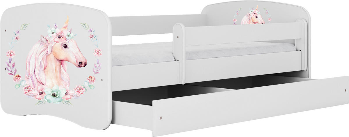 KINDER-/JUNIORBETT - Birkefarben/Weiß, MODERN, Holz/Holzwerkstoff (80/160cm) - MID.YOU