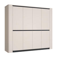 DULAP CU UȘI ROTATIVE negru, nisipiu  - nisipiu/negru, Basics, plastic/metal (240/213,6/62,7cm) - Hom`in