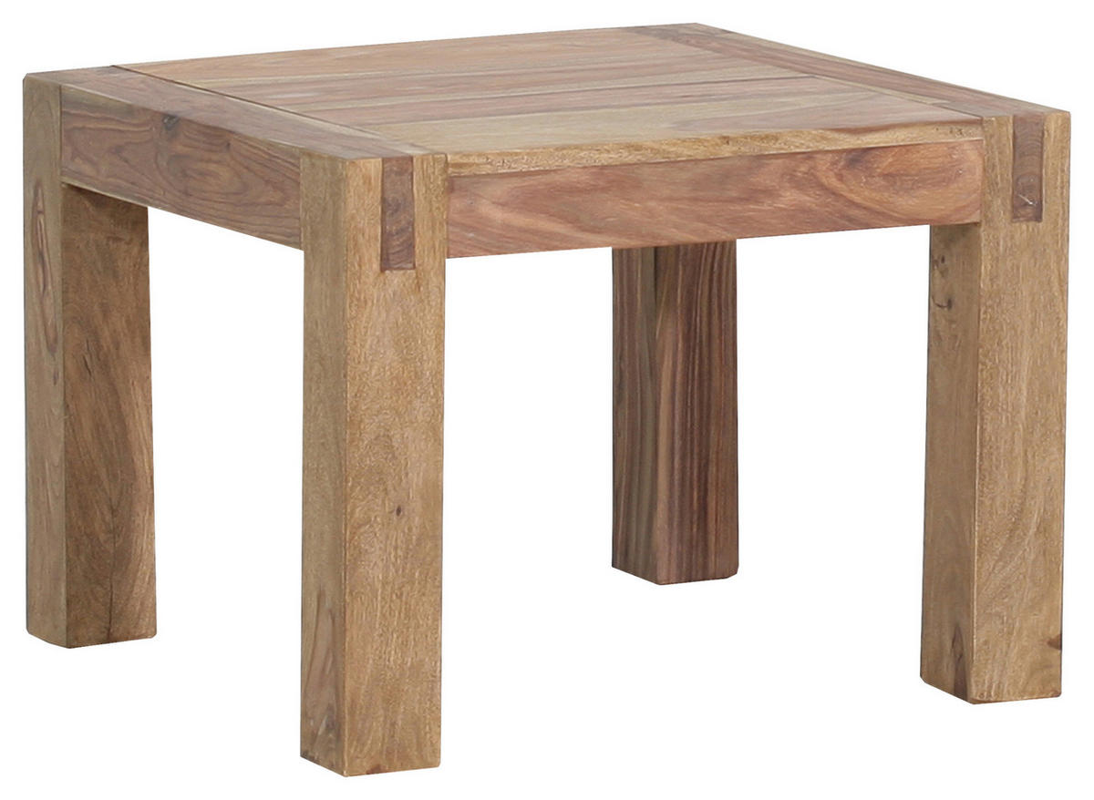 COUCHTISCH Inka Sheesham massiv 60/60/45 cm quadratisch Naturfarben, Braun  - Naturfarben/Braun, LIFESTYLE, Holz (60/60/45cm) - Landscape