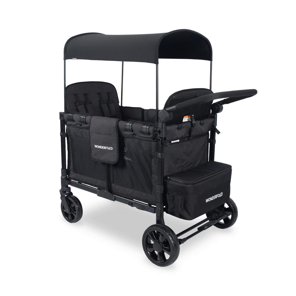 BOLLERWAGEN  W4 Elite Quad Stroller Wagon   - Schwarz, LIFESTYLE, Textil/Metall (73.66/124.46/137.16cm) - WONDERFOLD