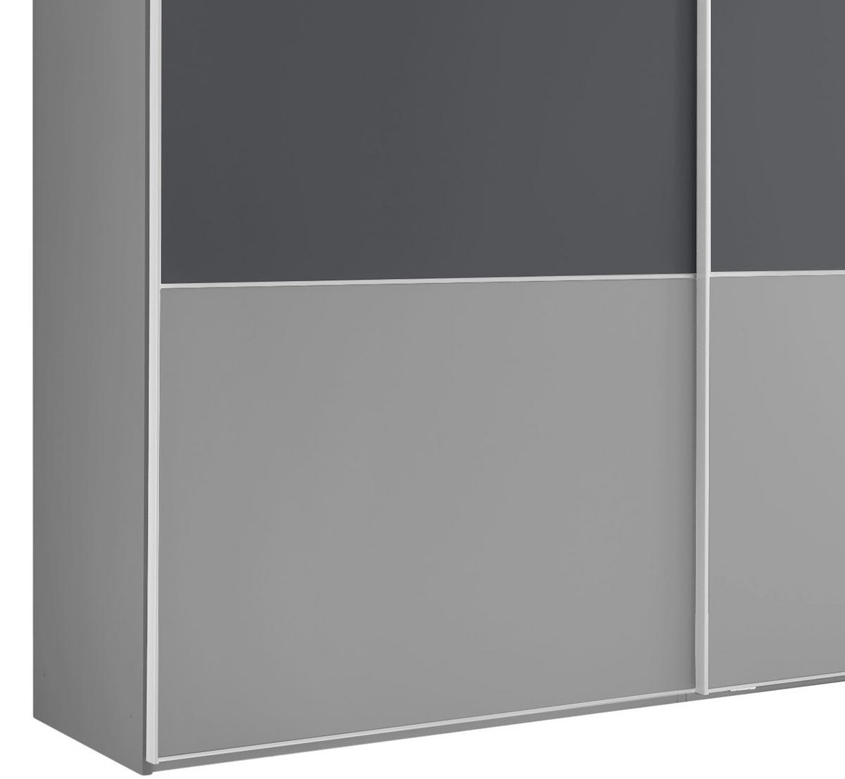 SCHWEBETÜRENSCHRANK in Anthrazit, Grau  - Dunkelgrau/Anthrazit, Modern (249/222/68cm) - MID.YOU