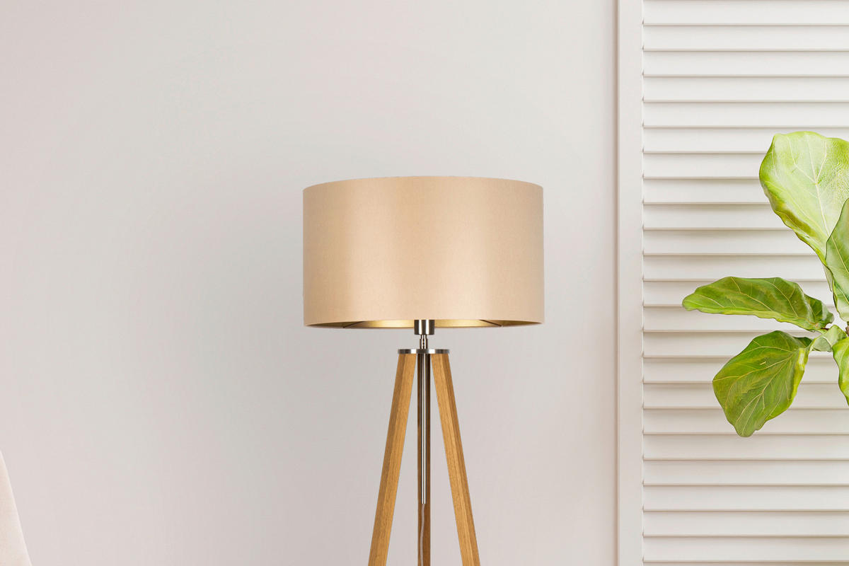 STEHLEUCHTE  50/150/50 cm   - Eichefarben/Beige, MODERN, Naturmaterialien/Holz (50/150/50cm)