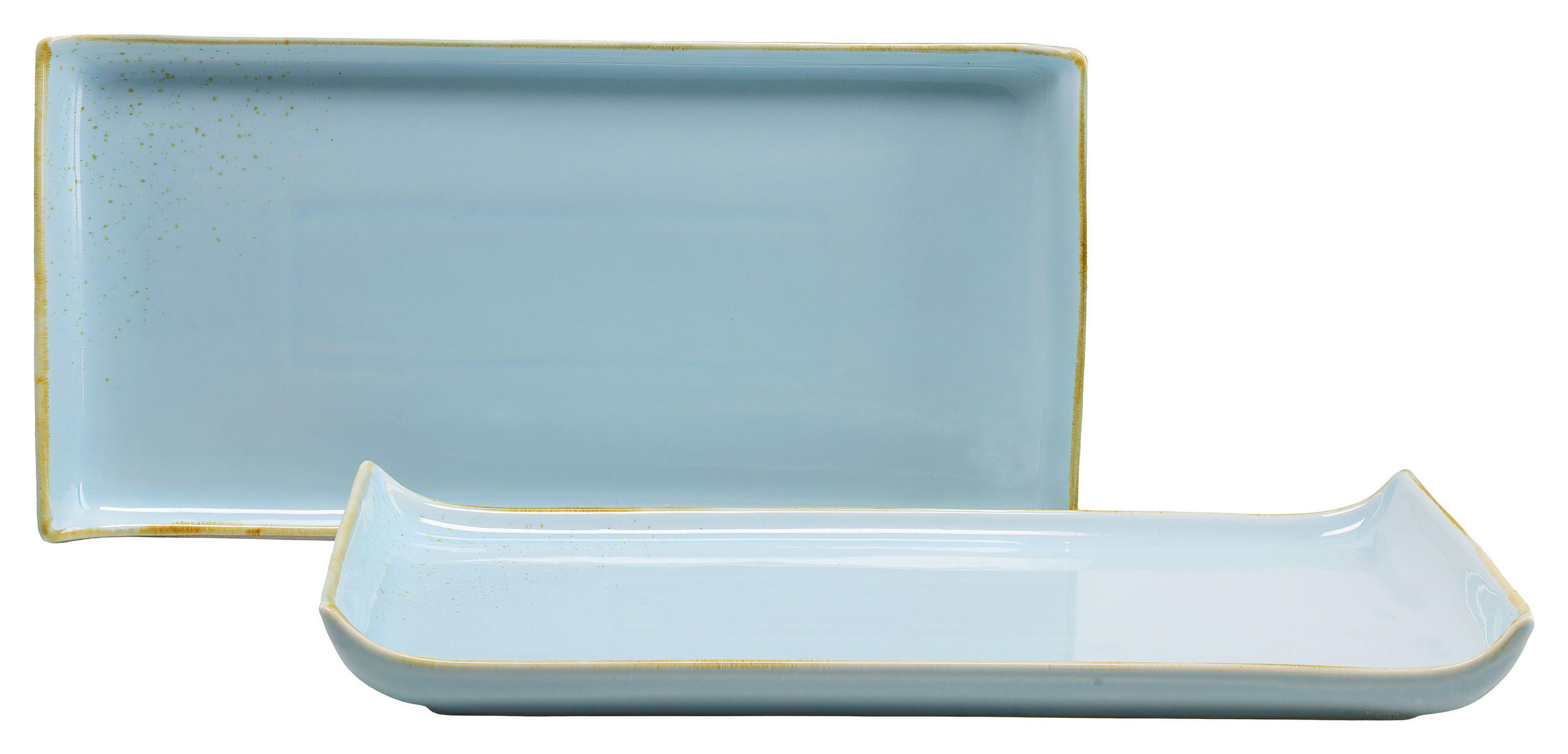 SERVIERPLATTEN-SET 2-teilig 16,5/33 cm  - Pastellblau, Trend, Keramik (16,5/33cm) - Creatable
