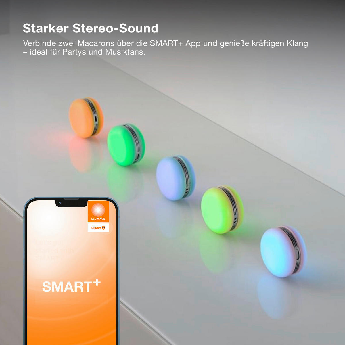 STIMMUNGSLEUCHTER Macaron 6,6/4 cm  - Rosa, Design, Kunststoff (6,6/4cm) - Osram