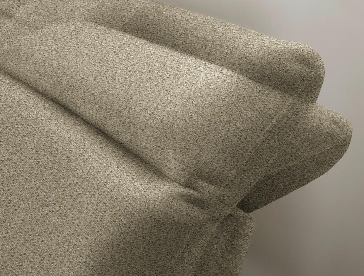 ECKSOFA in Chenille Taupe  179-202/288 cm  - Taupe/Schwarz, Design, Textil/Metall (179-202/288cm) - Stylife