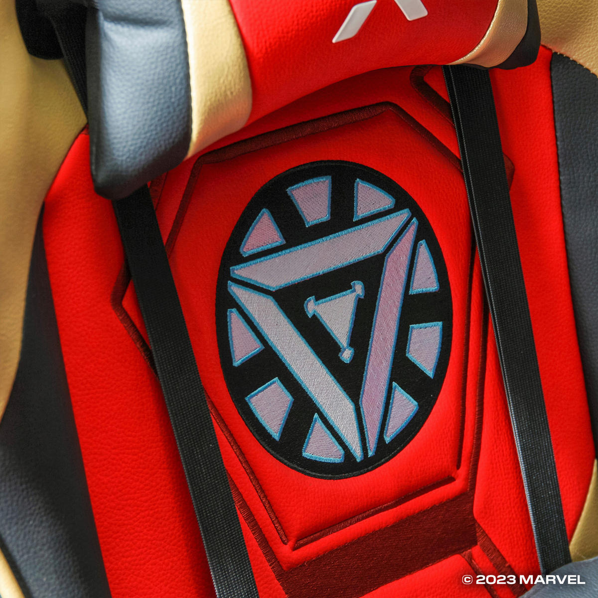 GAMINGSTUHL Weiß, Goldfarben, Rot, Schwarz Kunststoff, Leder, Stein   - Rot/Goldfarben, MODERN, Leder/Kunststoff (55/113-117/62,5cm) - X Rocker