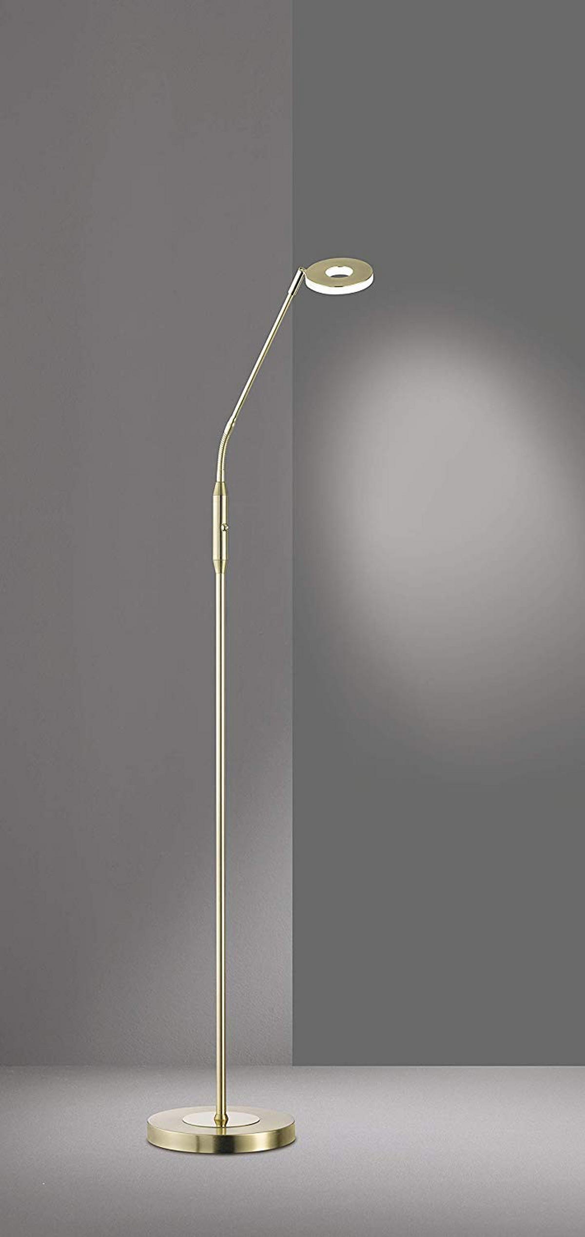LED-STEHLEUCHTE - Messingfarben, Design, Glas/Metall (23/150cm) - Fischer & Honsel