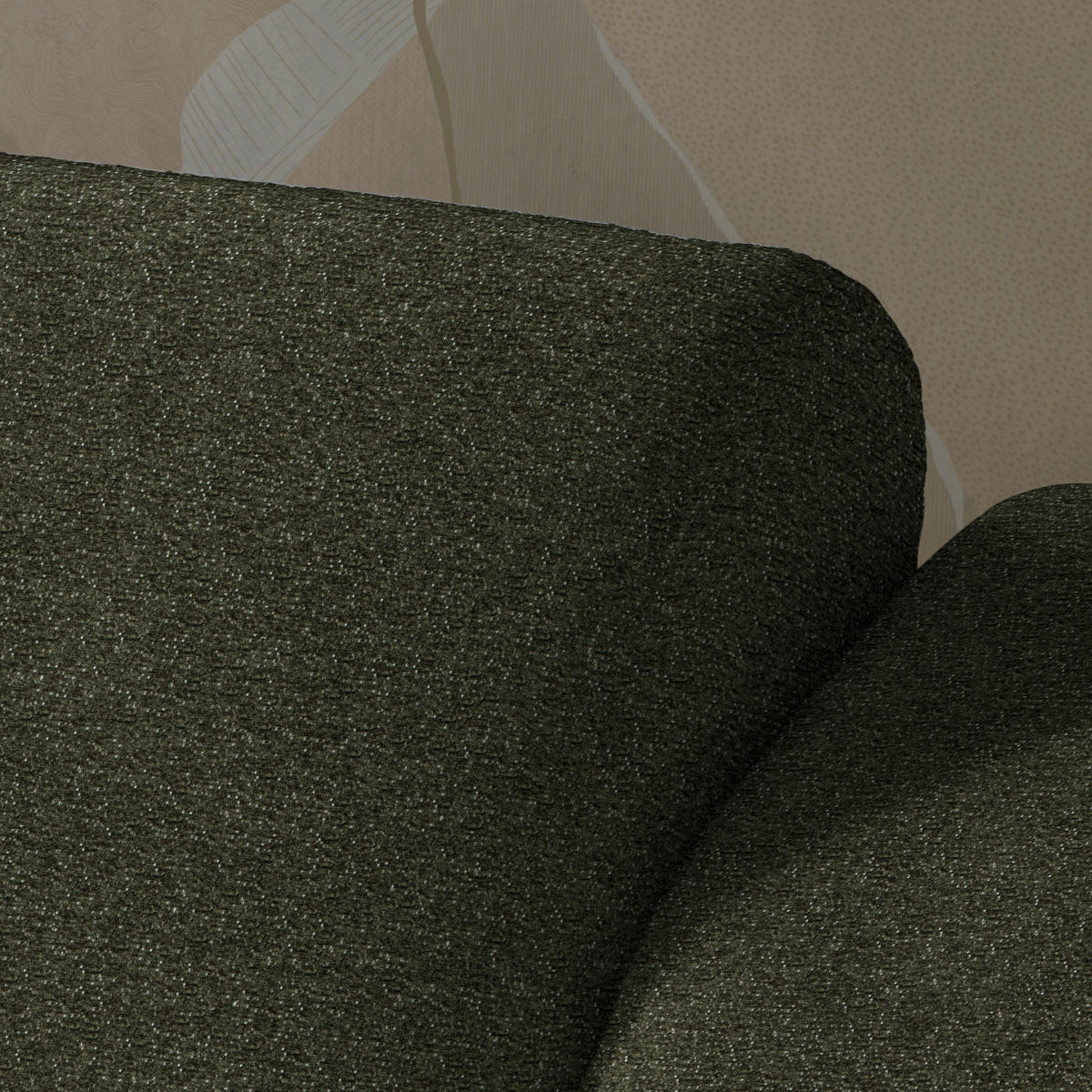 HÖRNSOFFA i velour mörkgrön  - mörkgrön, Natur, trä/textil (150/329cm) - Livetastic