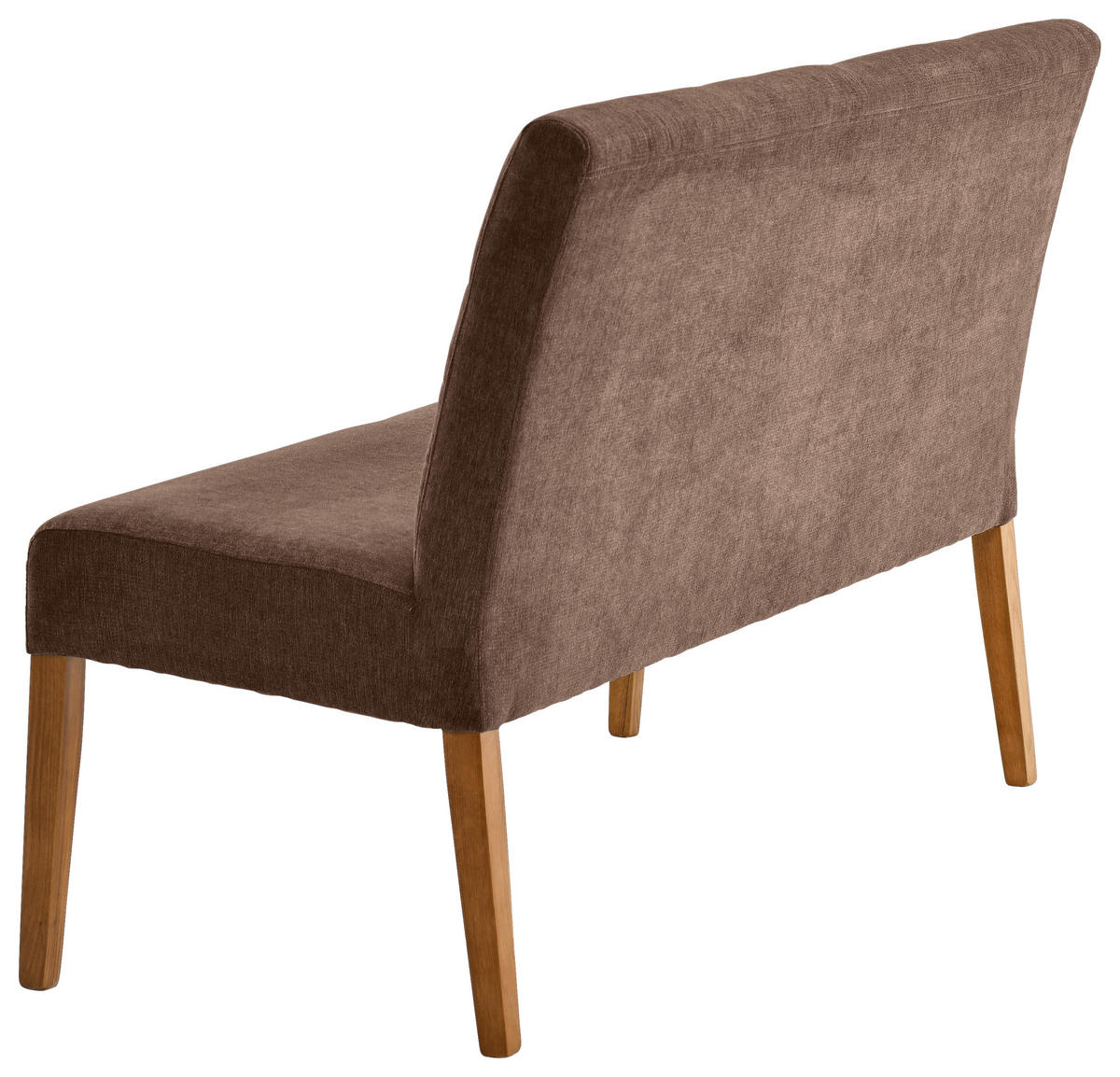 SITZBANK 137/92/66 cm Webstoff Braun, Eichefarben Eiche massiv  - Eichefarben/Braun, KONVENTIONELL, Holz/Textil (137/92/66cm) - Cantus