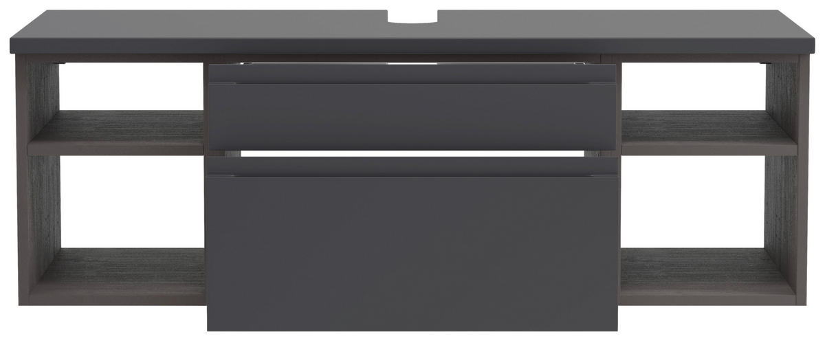 WASCHBECKENUNTERSCHRANK 120/41/47 cm  - Graphitfarben/Grau, Modern, Holzwerkstoff (120/41/47cm) - Held