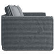SCHLAFSOFA Cord Grau  inkl. Zierkissen, Bettkasten, Schlaffunktion  - Schwarz/Grau, MODERN, Kunststoff/Textil (250/68/104cm) - Xora