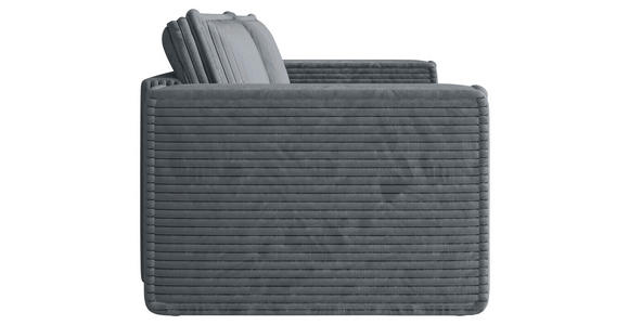 SCHLAFSOFA Cord Grau  inkl. Zierkissen, Bettkasten, Schlaffunktion  - Schwarz/Grau, MODERN, Kunststoff/Textil (250/68/104cm) - Xora
