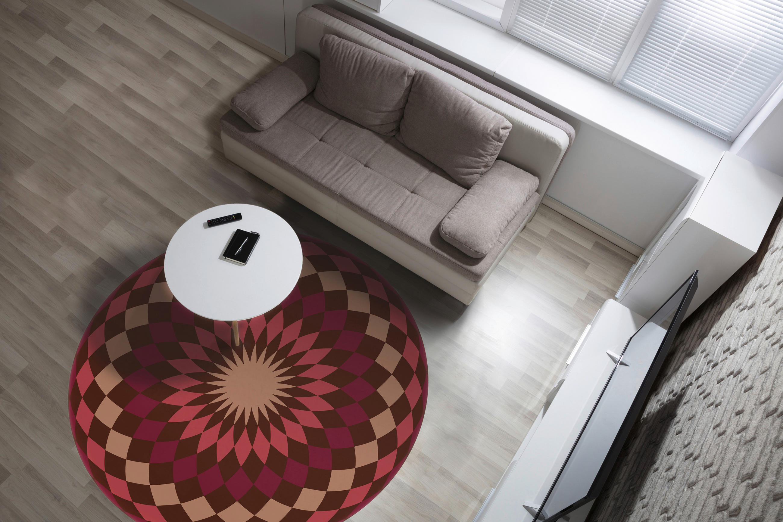 OUTDOORTEPPICH 80/80 cm  - Rot, Design, Kunststoff (80/80cm)