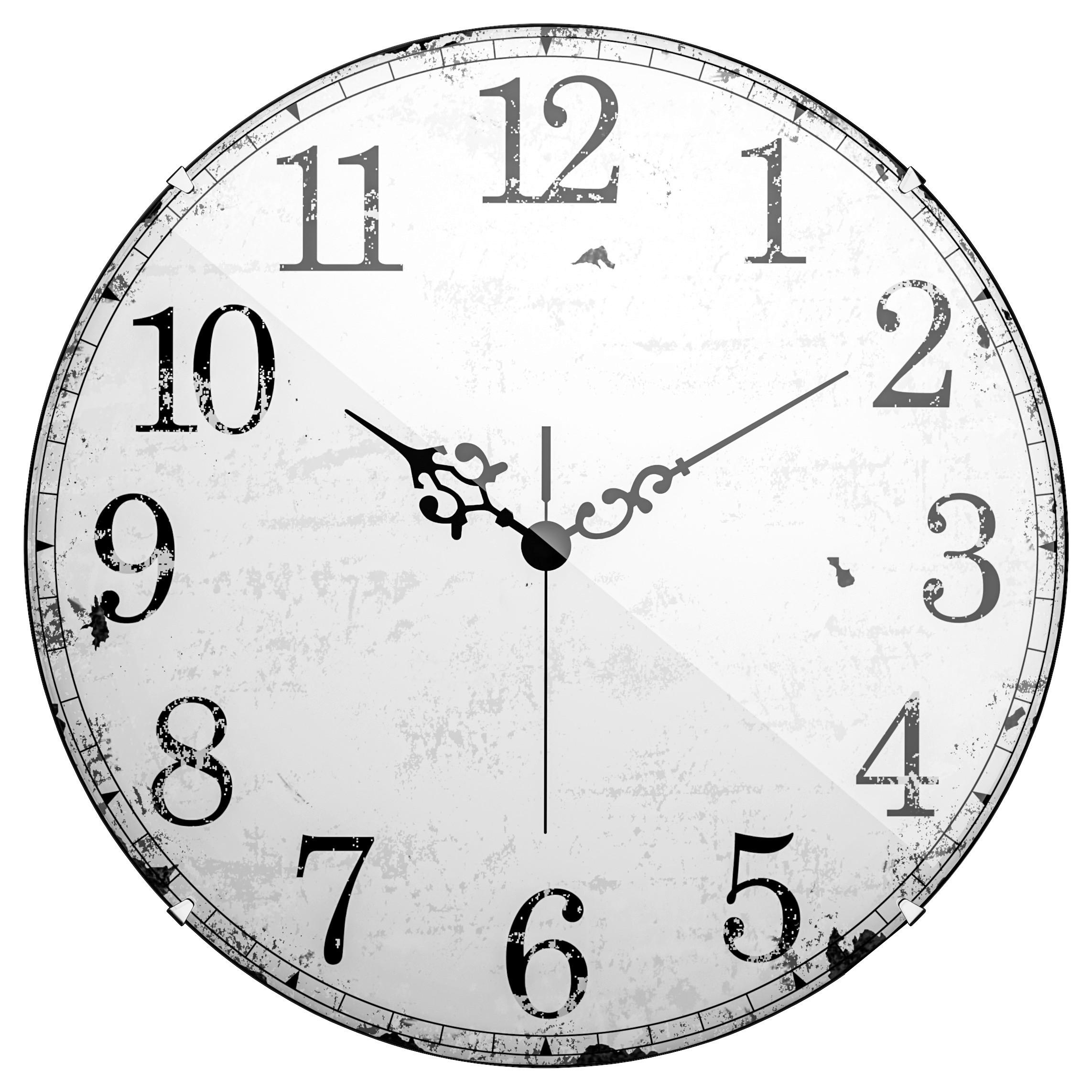 WANDUHR 35 cm   - Braun/Weiß, Basics, Kunststoff (35cm)