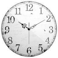 WANDUHR  Braun, Weiß 35 cm  - Braun/Weiß, Basics, Kunststoff (35cm)