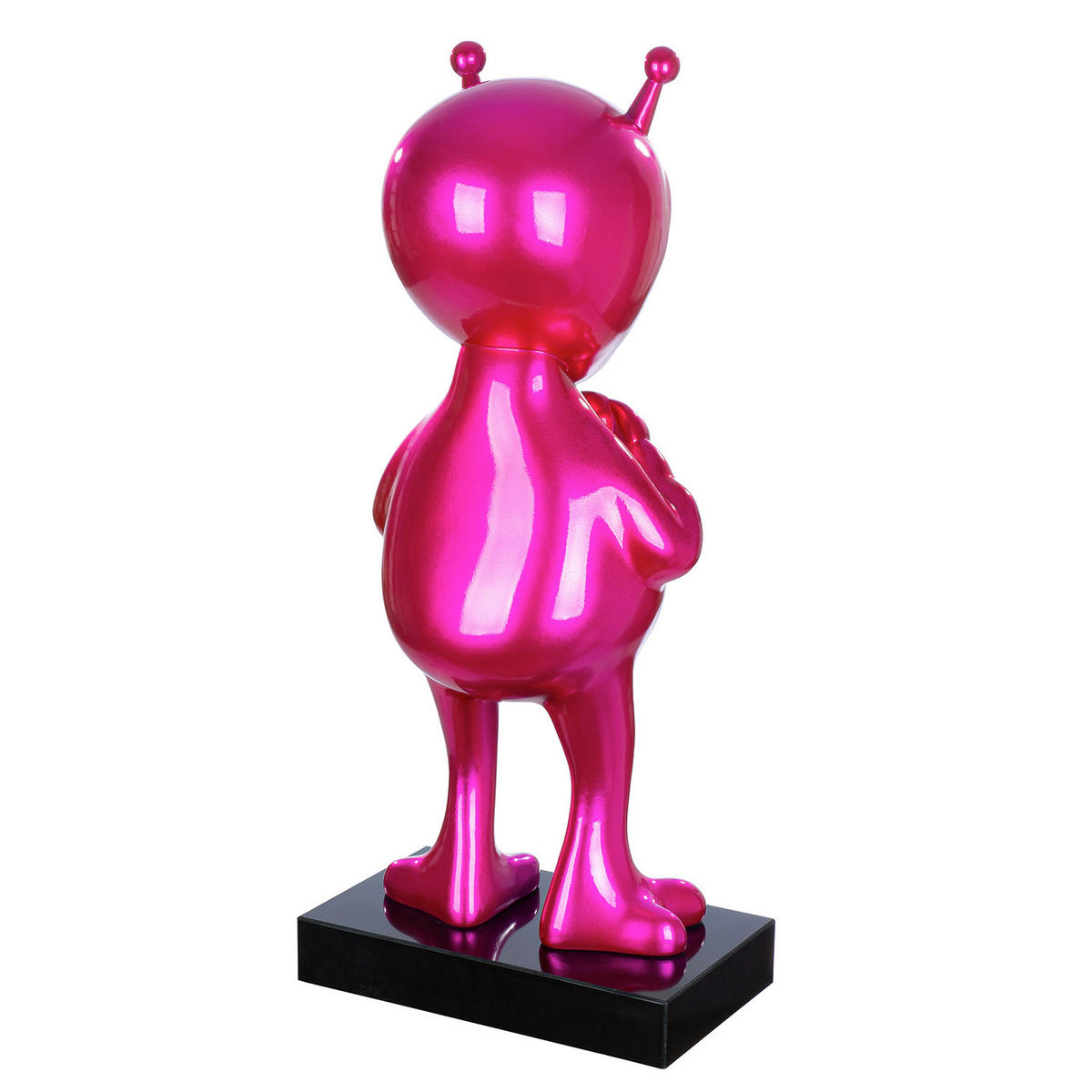 SKULPTUR - Pink/Schwarz, Basics, Kunststoff/Stein (35/70/24cm)