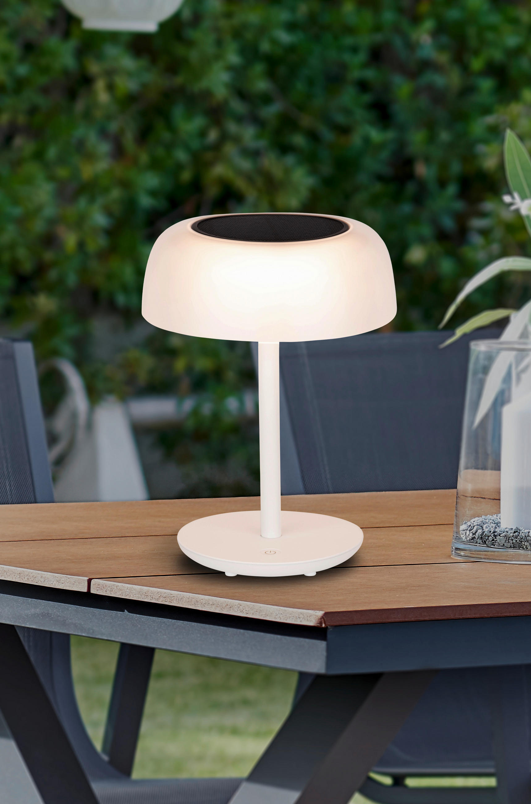 Thumbnail - Ambia Garden Solarleuchte Oklahoma, Weiß, Kunststoff, 65 mm, halbrund, 29.1 cm, RoHS, CE, Touch-Schalter (on/off), tragb...