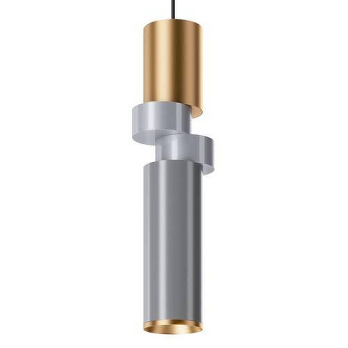 PENDELLEUCHTE 9,5/6,5/33 cm    - Silberfarben/Messingfarben, Trend, Metall (9,5/6,5/33cm) - MAYTONI